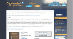 Desktop Screenshot of geochemicalperspectives.org